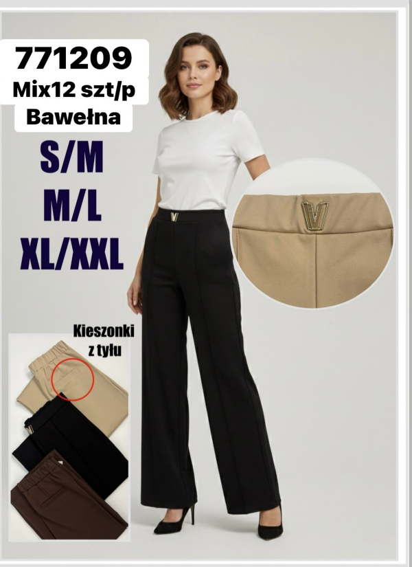 Spodnie damskie Roz S-2XL, 1 Kolor Paczka 12 szt